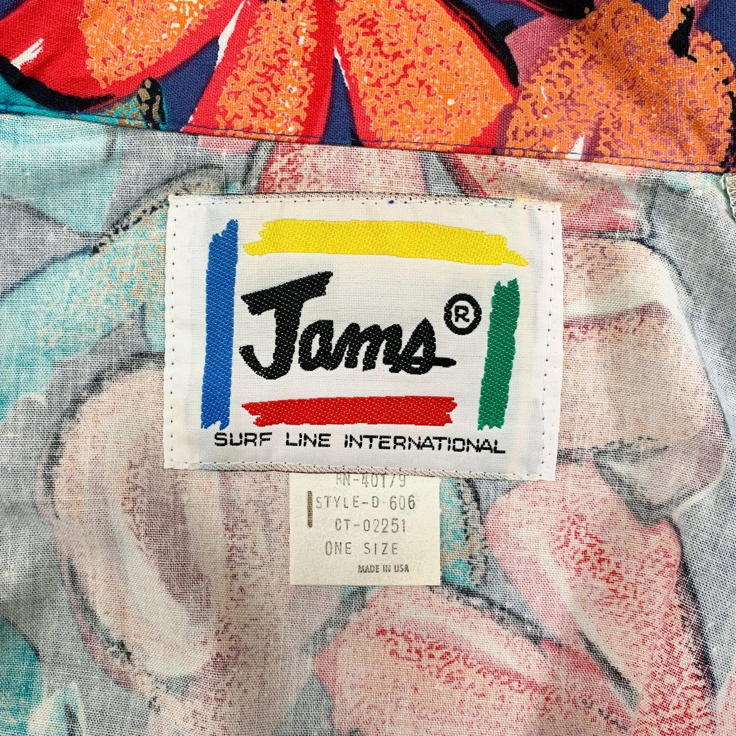 1980's Original Jams Surf Line International Blazer - Purple/Blue Floral