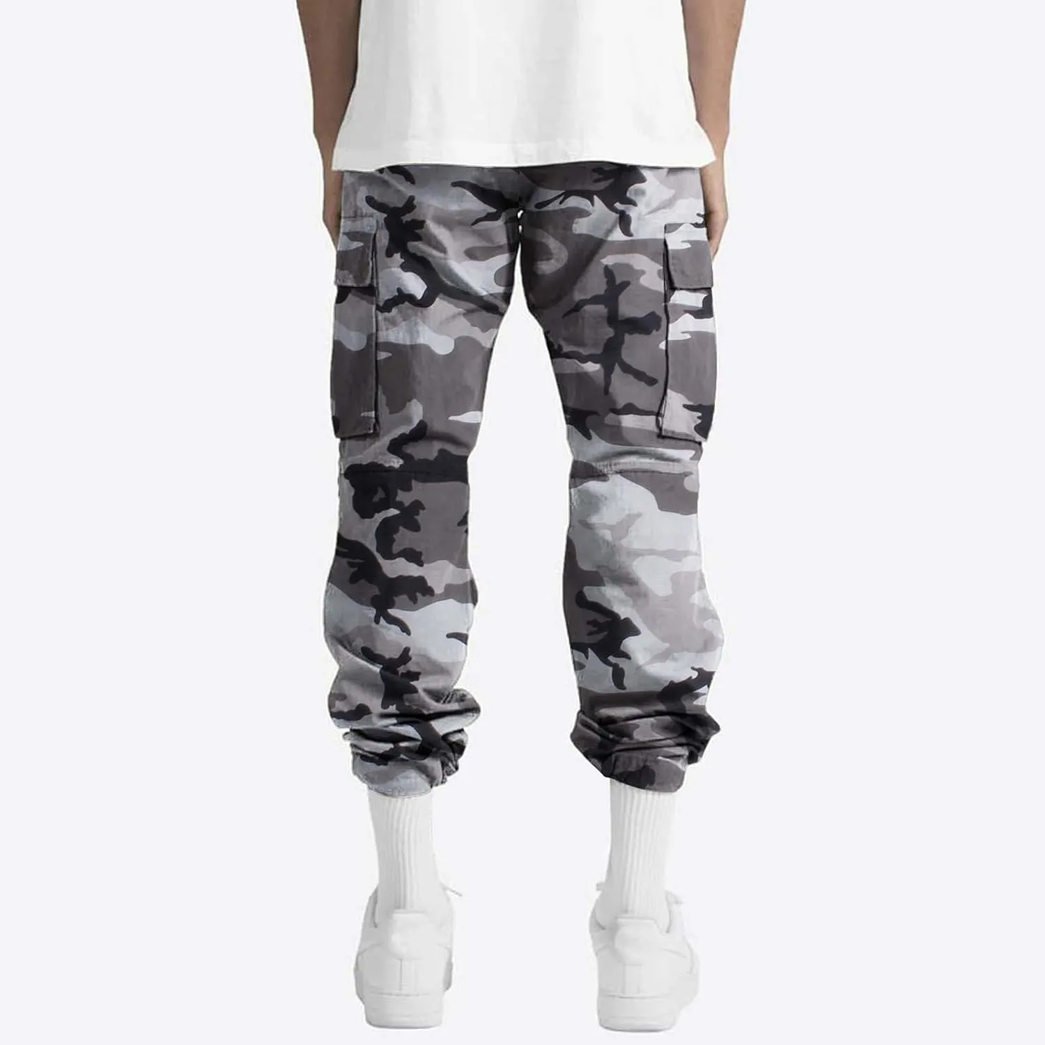 Alalaso Mens Cargo Pants Casual Cotton Jogger Multi Pockets Outdoor Hiking Work Sweatpants