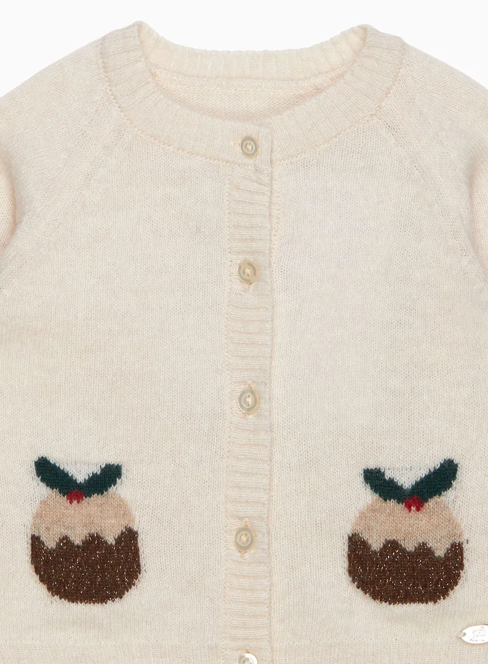 Baby Christmas Pudding Cardigan