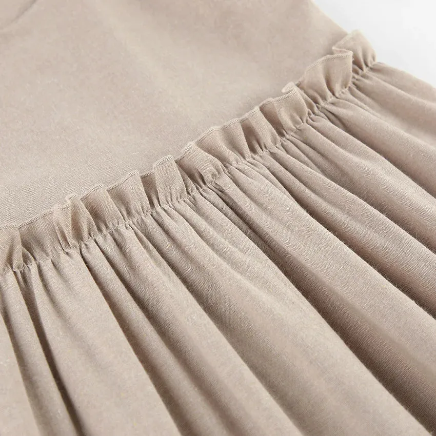 Bonnyshow New In Cotton Linen Summer Dress Women 2024 Sexy Sleeveless Bandage Lace Up Chic Elegant Party Club Mini Dresses Beach Sundress