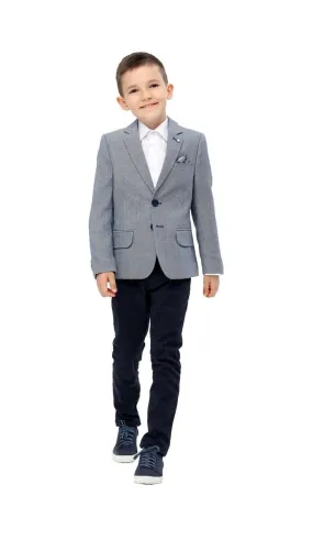 Boys Standar Elias Tapered Fit Blazer - Light Blue