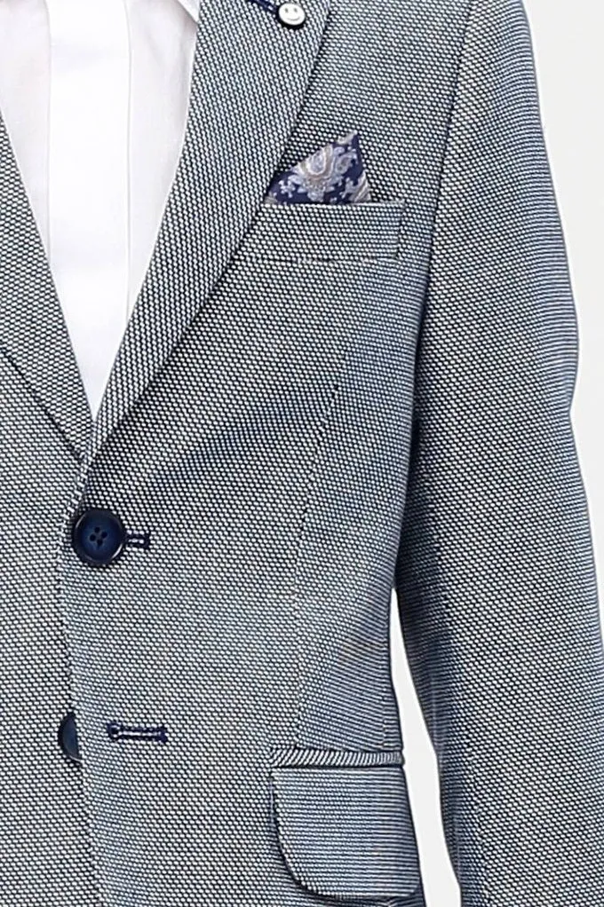 Boys Standar Elias Tapered Fit Blazer - Light Blue