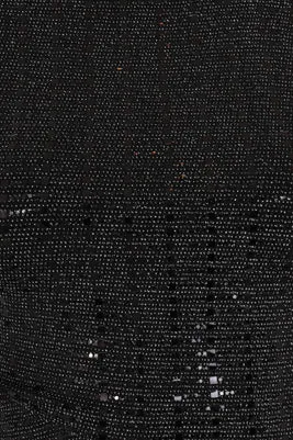 Center Stage Black Metallic Mirrored Sequin Co Ord Top Trousers Set