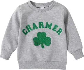 Christmas Outfit Toddler Baby Girl Pink Sweatshirt Long Sleeve Crewneck Pullover Xmas Santa Shirt Tops Winter Clothes