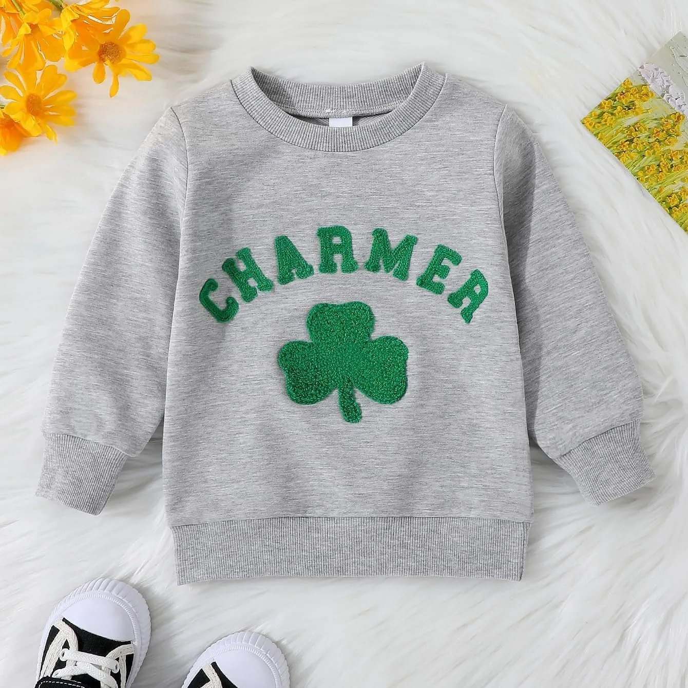 Christmas Outfit Toddler Baby Girl Pink Sweatshirt Long Sleeve Crewneck Pullover Xmas Santa Shirt Tops Winter Clothes