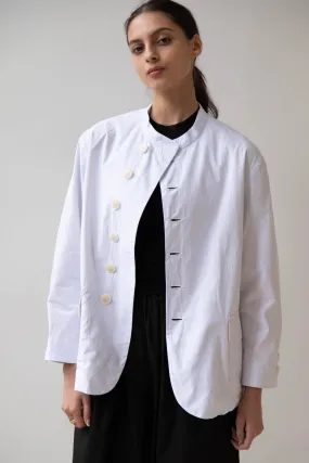Gauze | Micro Check Blazer in Light Blue