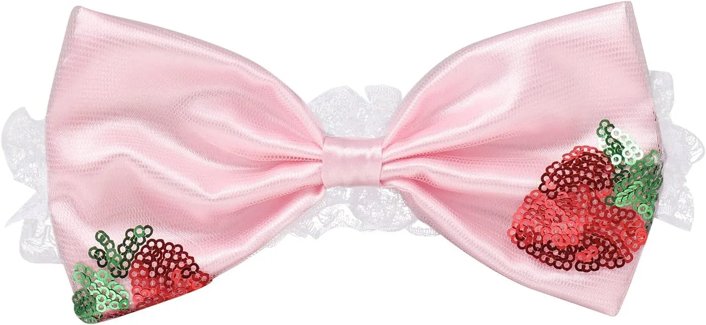 IDOPIP Baby Girls Sequin Strawberry Cherry Tutu Dress Summer Backless Lace Princess Birthday Party Dress with Headband Outfit