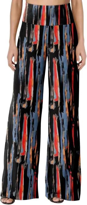 JZC Women's Palazzo Lounge Pants Stretchy Wide Leg Casual Pants Comfy High Waist Flowy Pants S-3XL