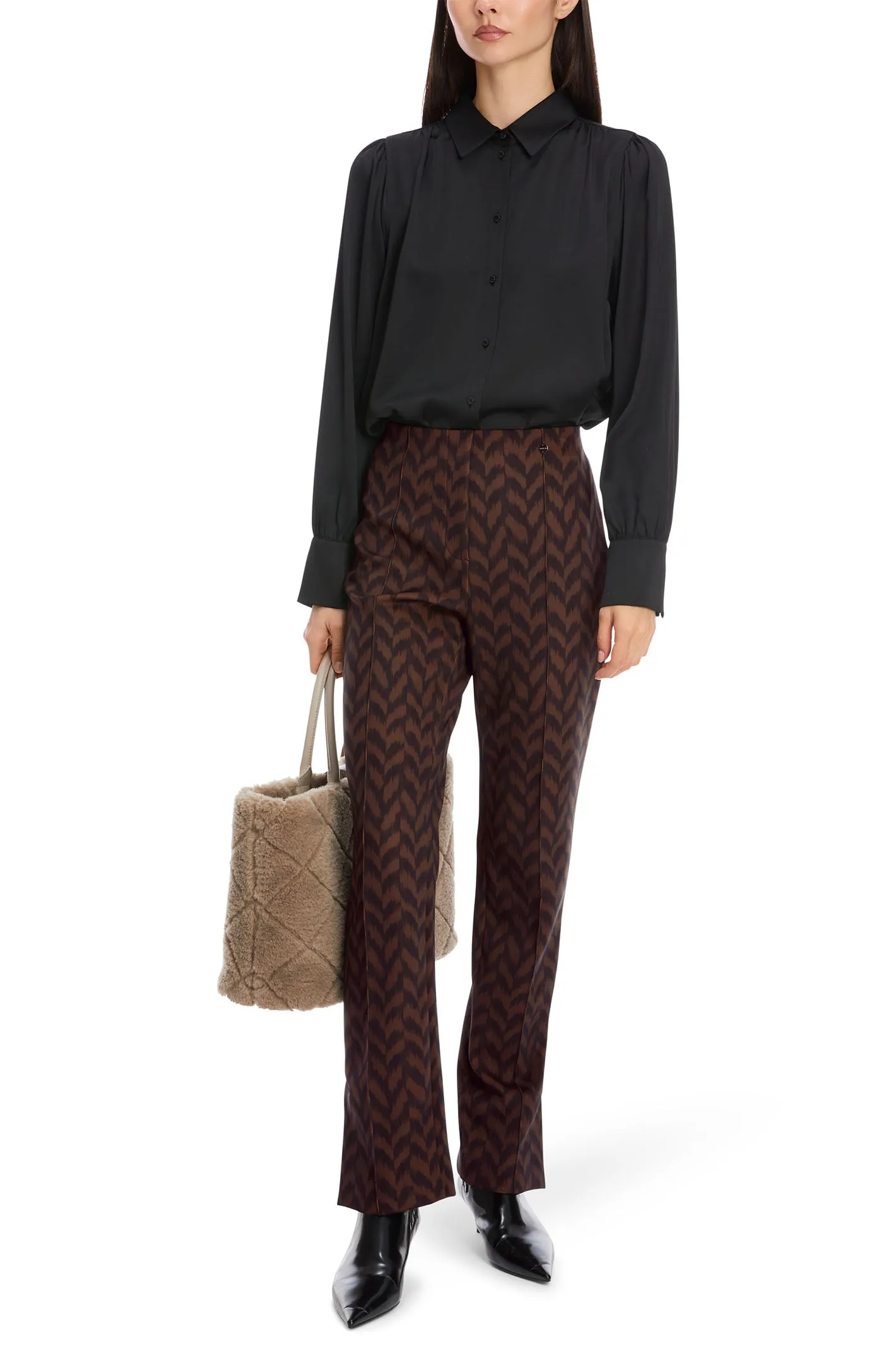 Marc Cain Collection Trousers Pull-On Brown Deep Wood XC 81.50 J43 691