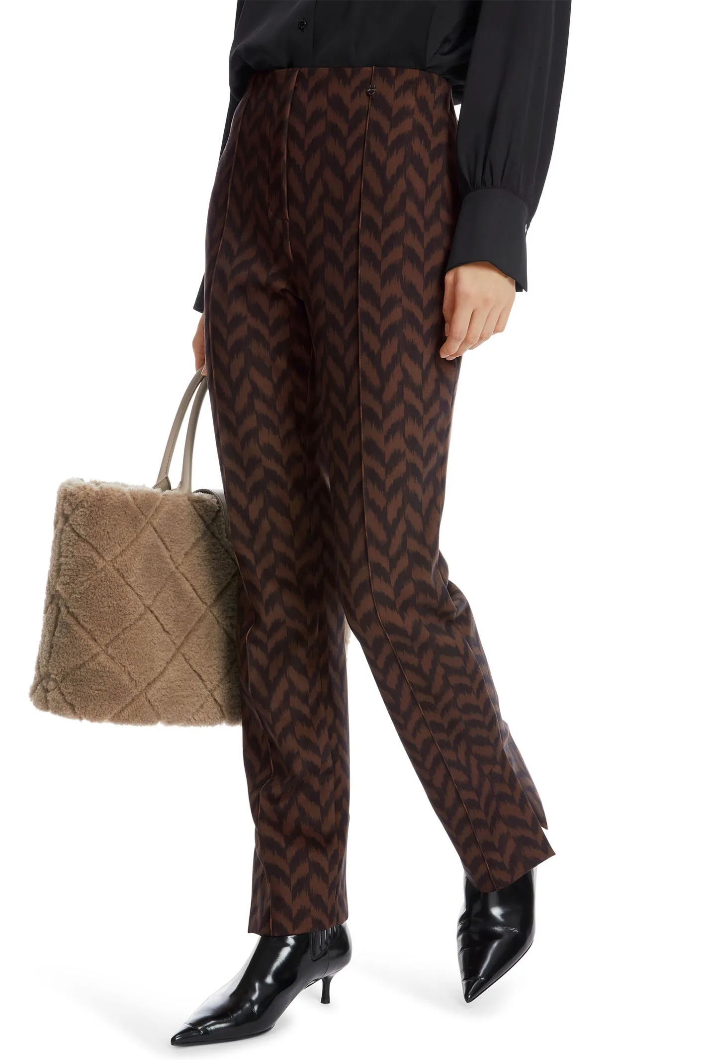 Marc Cain Collection Trousers Pull-On Brown Deep Wood XC 81.50 J43 691
