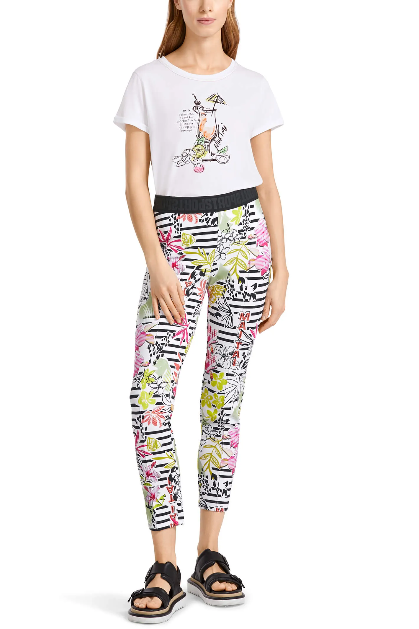 Marc Cain Sports US 81.27 J28 Green Light Limeade Happy Times Pull-On Trousers