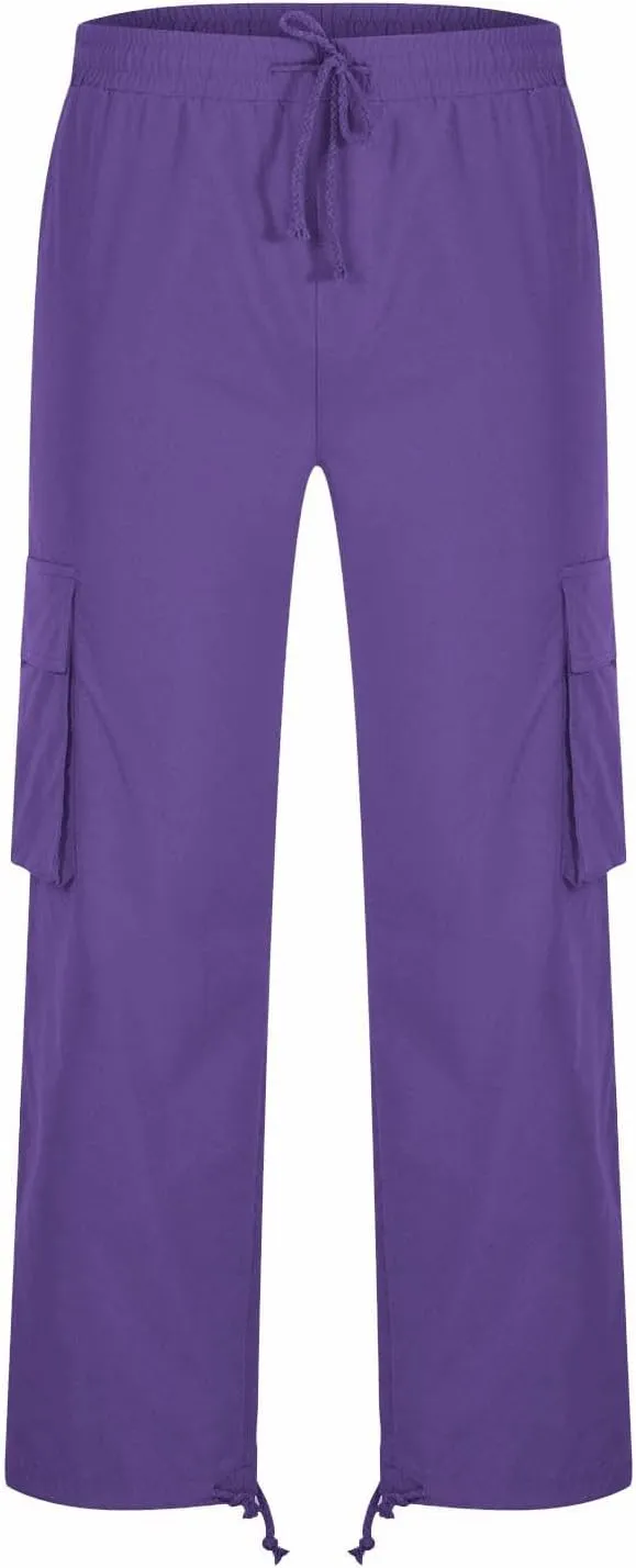 Mens Big and Tall Flat Front Work Office Pants Fast Dry Stretch Cargo Pants Ice Silk Breathable Trousers Golf Pants