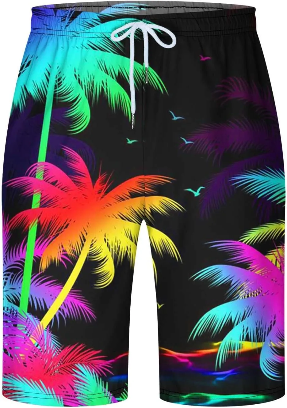 Mens Casual Beach Shorts Hawaiian Shorts Vacation Lounge Short Pants Pajama Shorts Quick Dry Workout Shorts