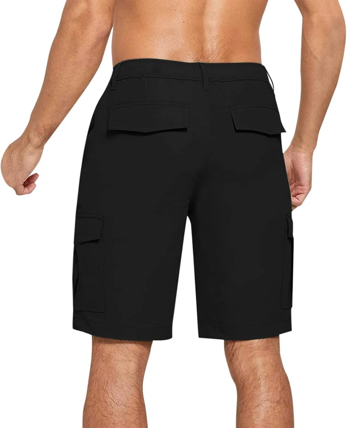 Men's Casual Cotton Linen Shorts Casual Stretch Wide Leg Lounge Shorts Loose Lightweight Summer Beach Shorts with Pockets