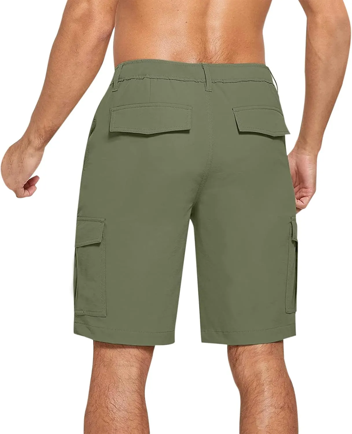 Men's Casual Cotton Linen Shorts Casual Stretch Wide Leg Lounge Shorts Loose Lightweight Summer Beach Shorts with Pockets