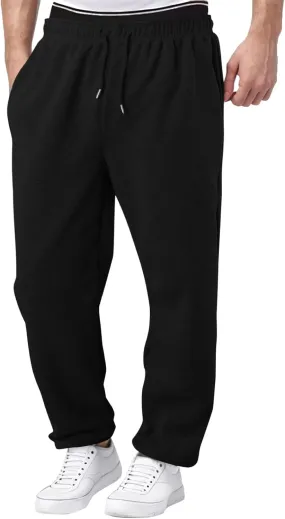 Men's Fashion Sweatpants Solid Color Joggers Lounge Golf Pants Fall Winter Long Trousers with Pockets