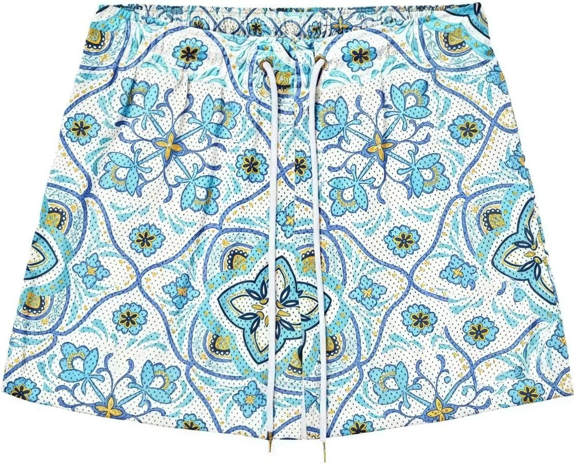 Men's Floral Basketball Shorts 4" Inseam - Lightweight Quick Dry Gym Shorts with Drawstring for Running, Workout & Casual
