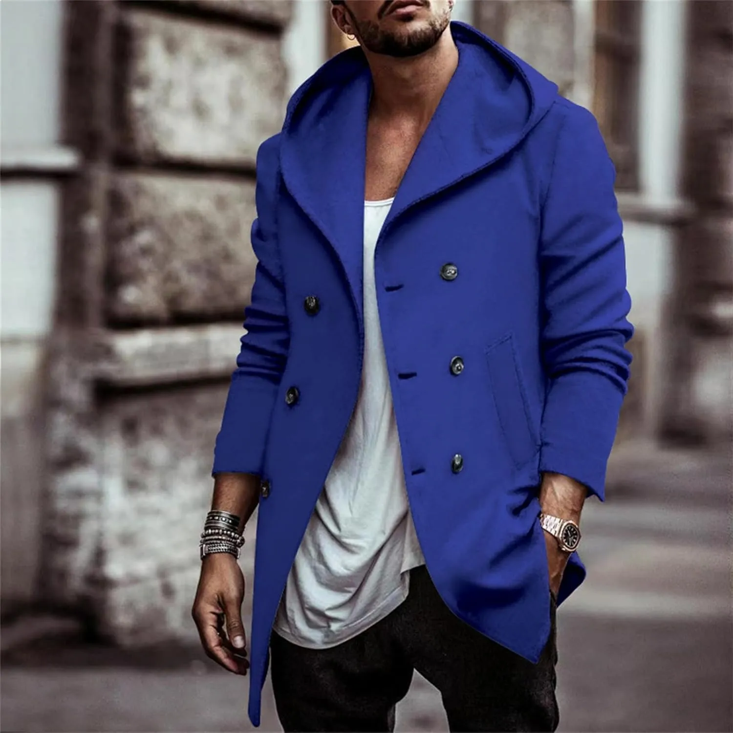 Mens Hoodie Sweatshirt Winter Full Zip Light Weight Fleece Sherpa Lined Warm Jacket Windproof Work Casual Coat Outdoor