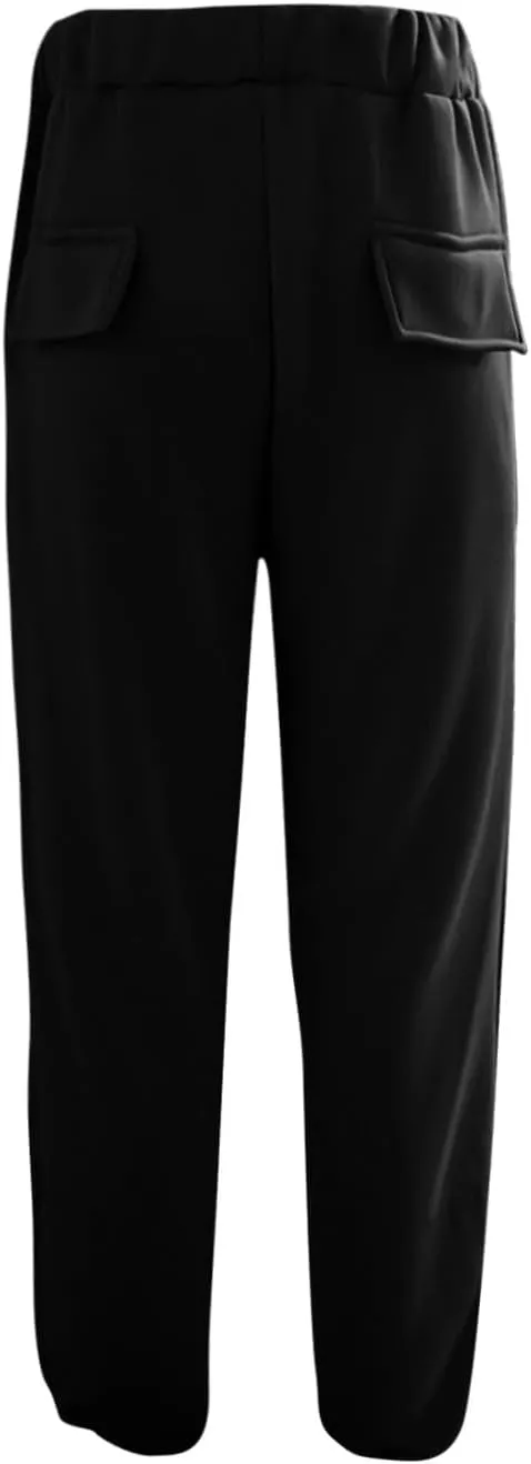 Mens Jogger Sweatpants Baggy Plus Size Comfy Thick Fleece Sweatpants Drawstring Workout Lounge Pants Joggers with Pocket
