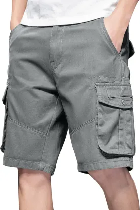 Mens Shorts Casual Cargo, Cargo Shorts Cotton Work Shorts Multi Pocket Casual Comfort Flex Waistband Shorts