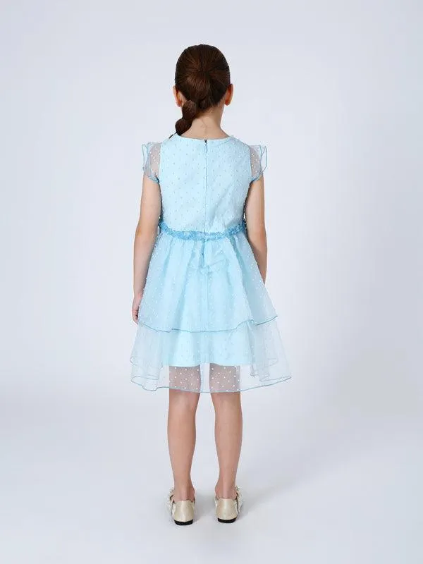 One Friday Aqua Dobby Dress