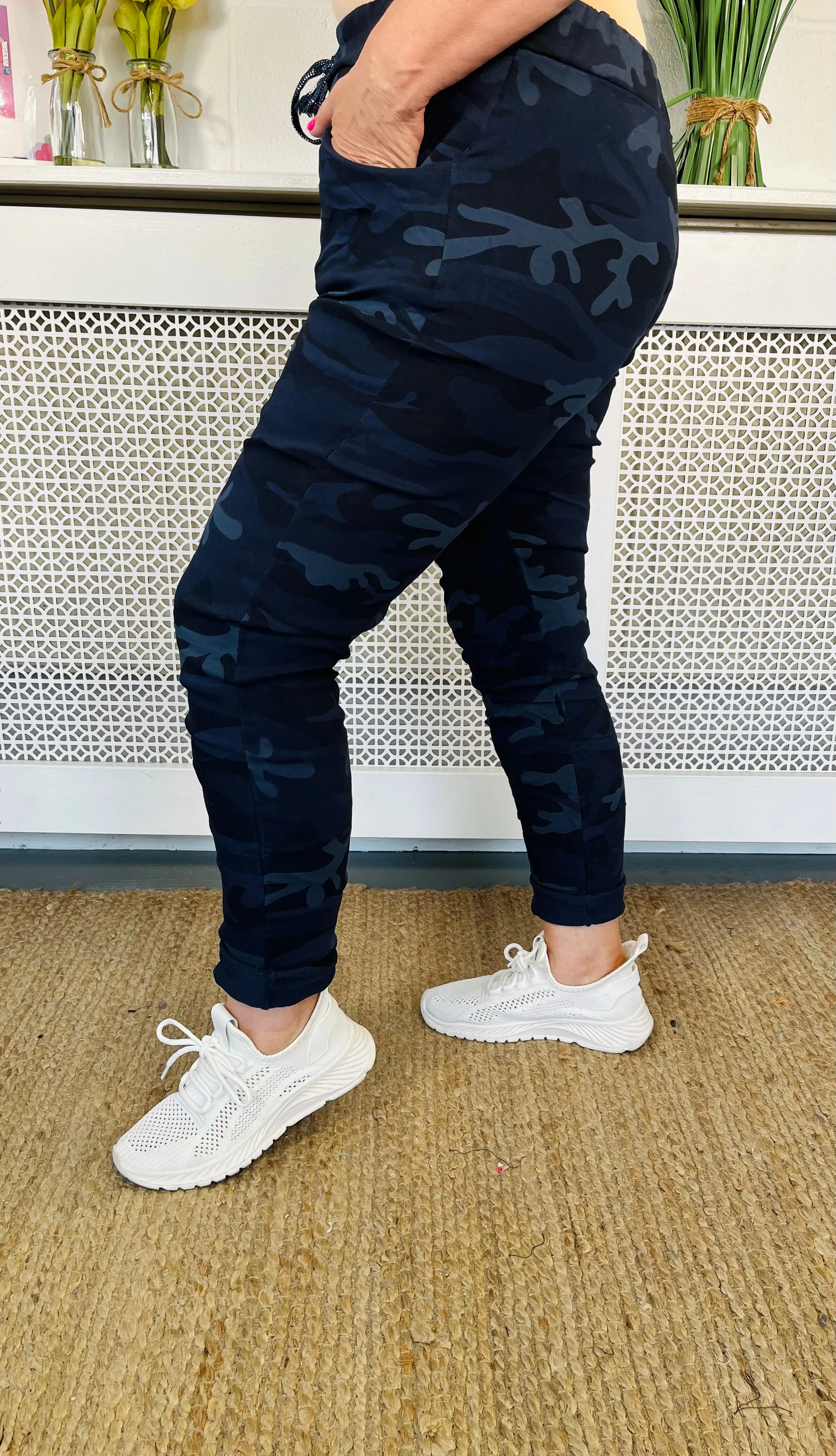 Orchard Camo Magic Trousers - Navy