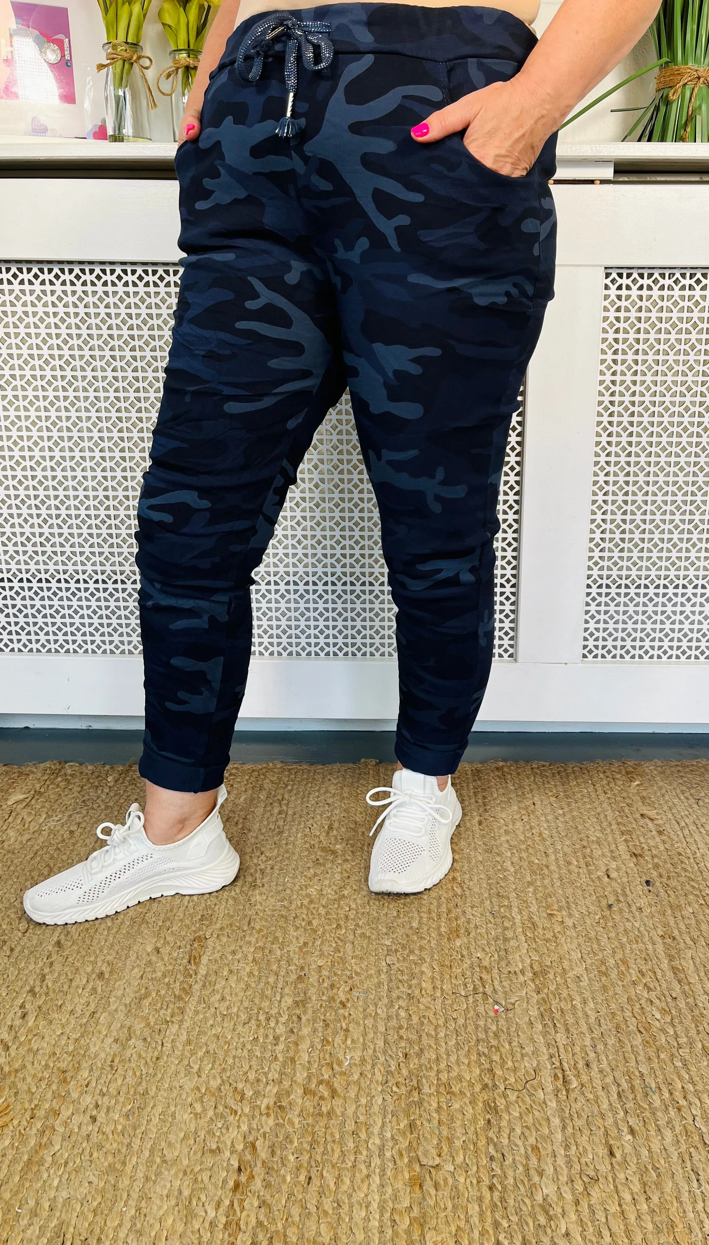 Orchard Camo Magic Trousers - Navy