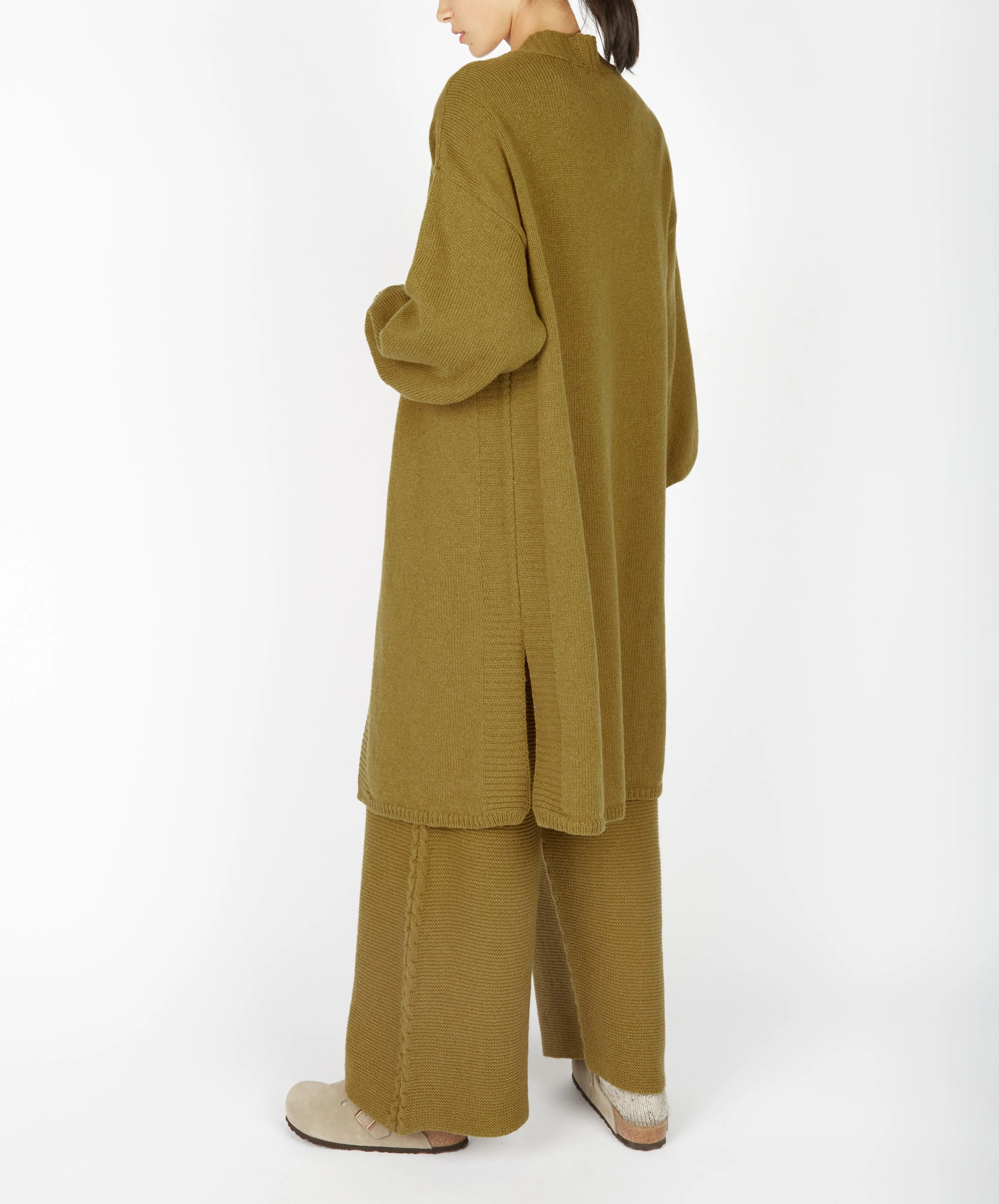 Raven Jersey Cardigan Khaki