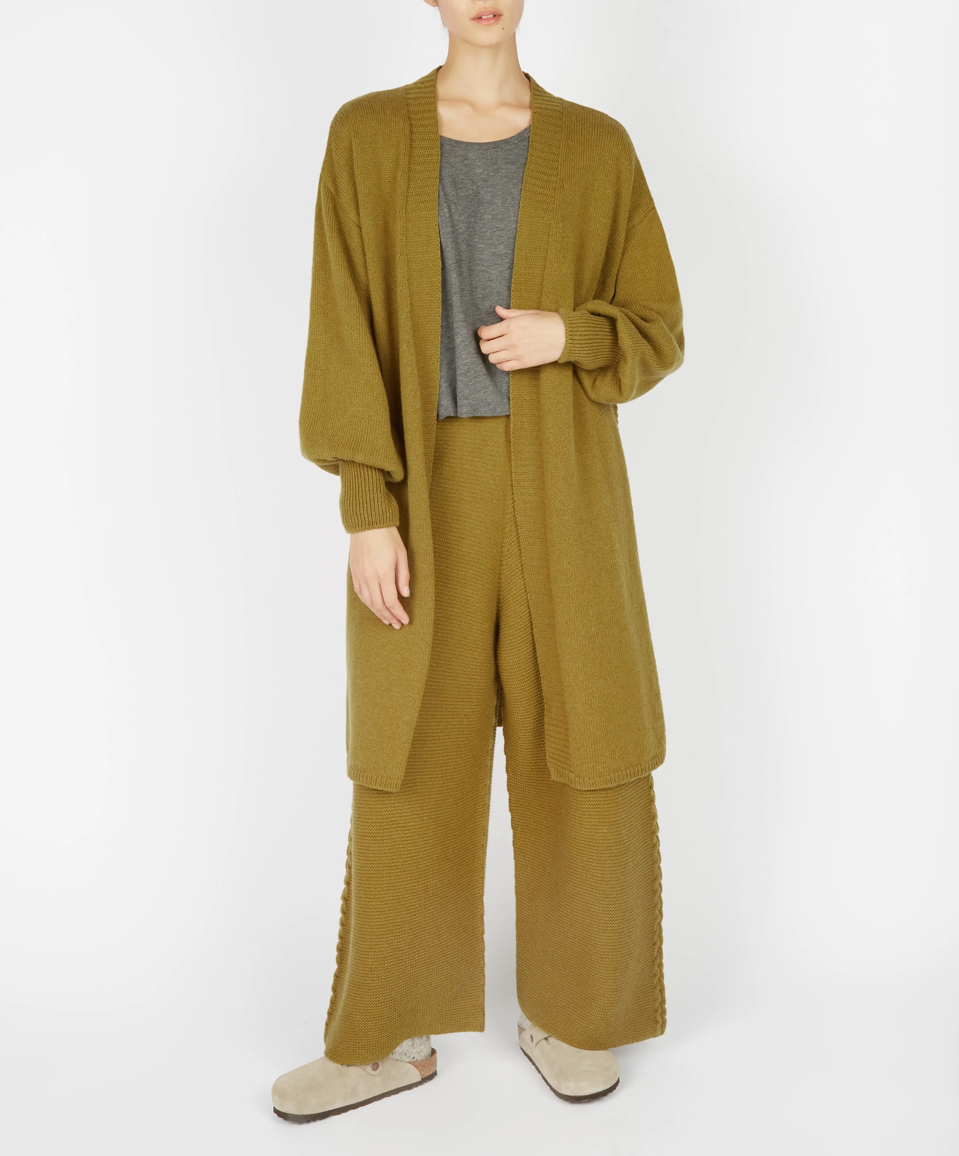 Raven Jersey Cardigan Khaki