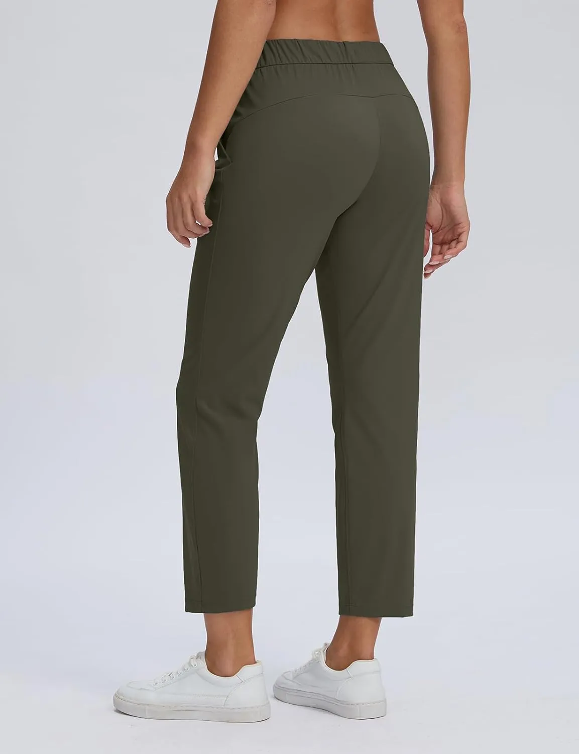 Seamaid Women's Golf Pants with Pockets 7/8 Stretch Travel Ankle Pants for Casual Athletic