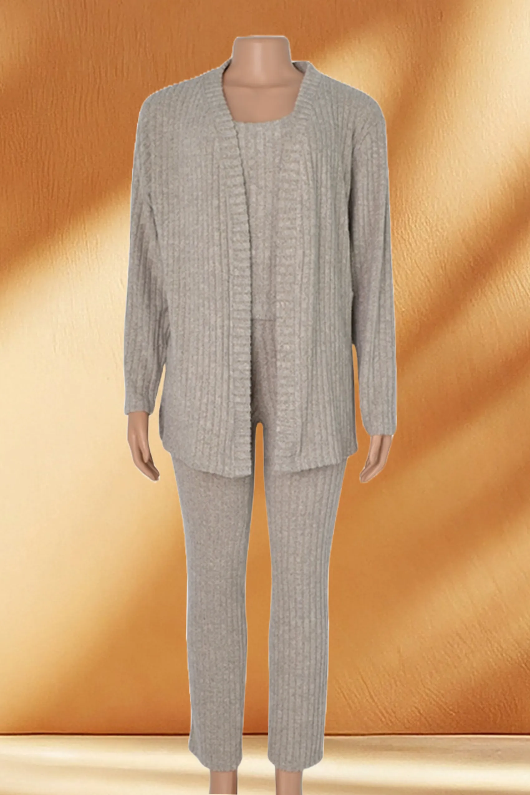 Soft Cardigan 3 Piece Set
