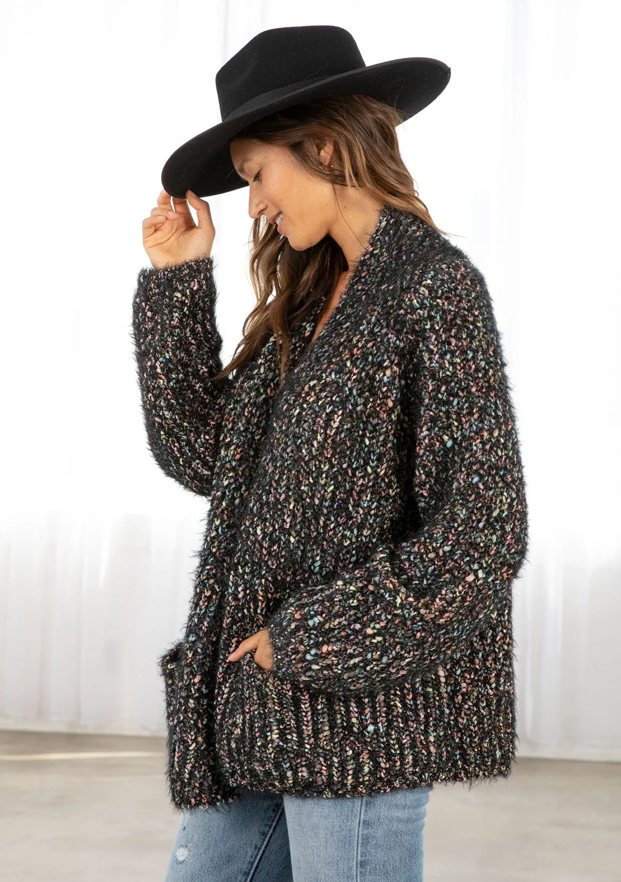 Super Soft Rainbow Cropped Cardigan