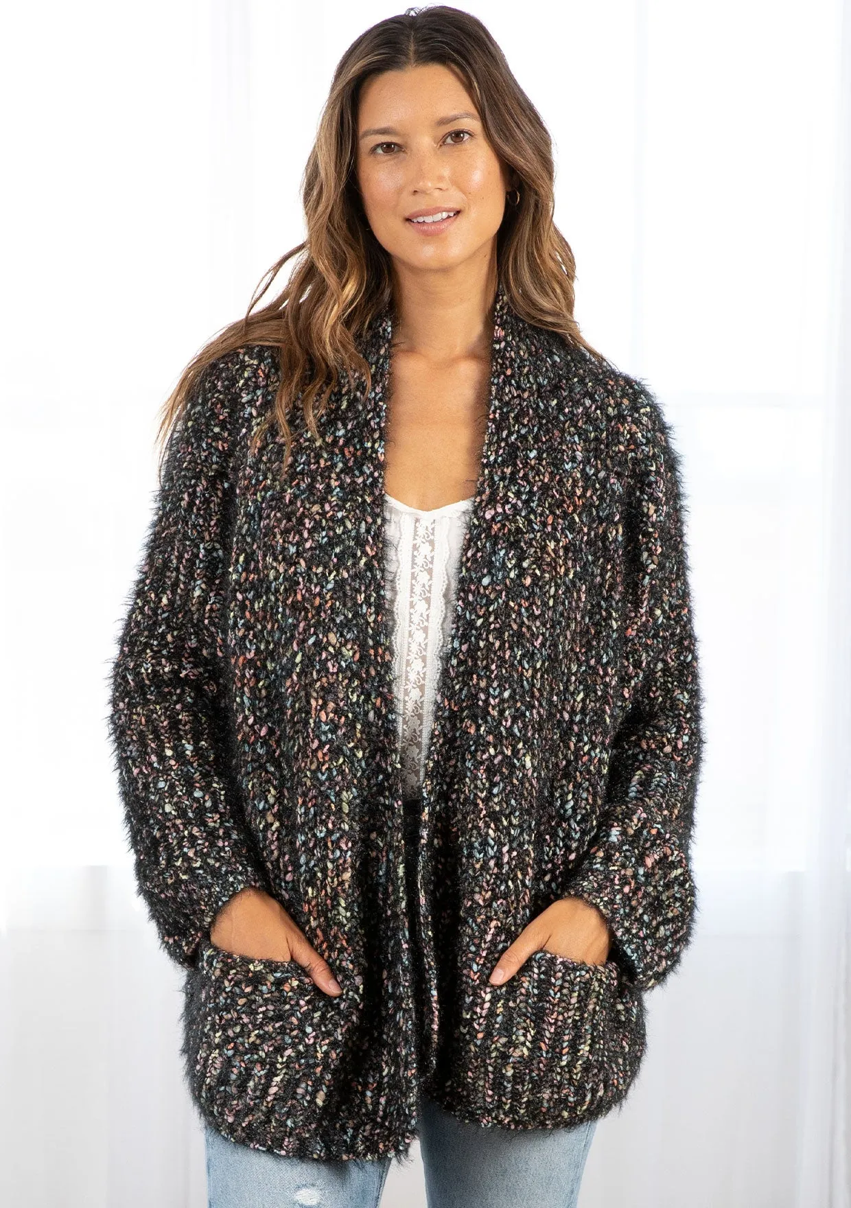 Super Soft Rainbow Cropped Cardigan