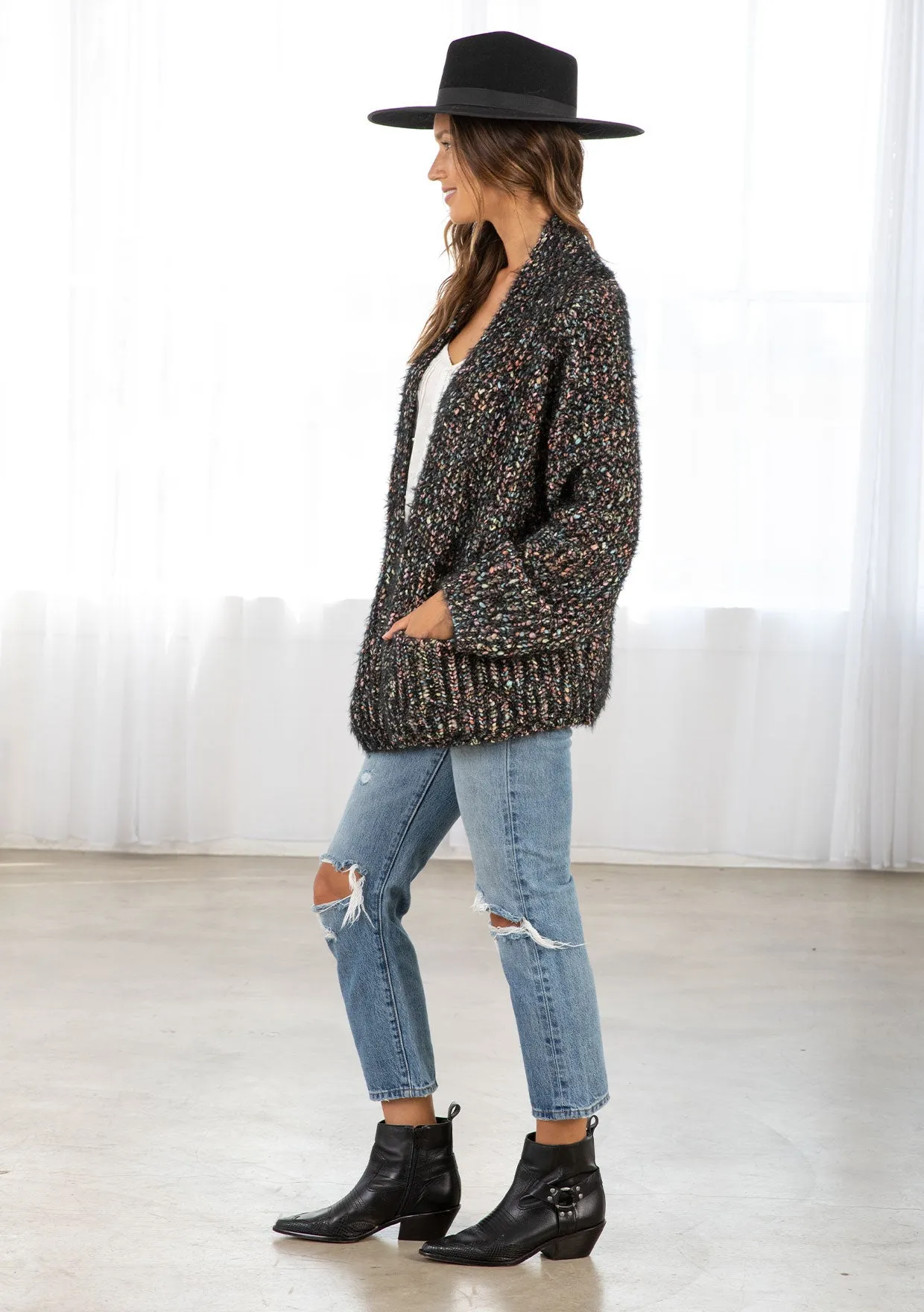 Super Soft Rainbow Cropped Cardigan