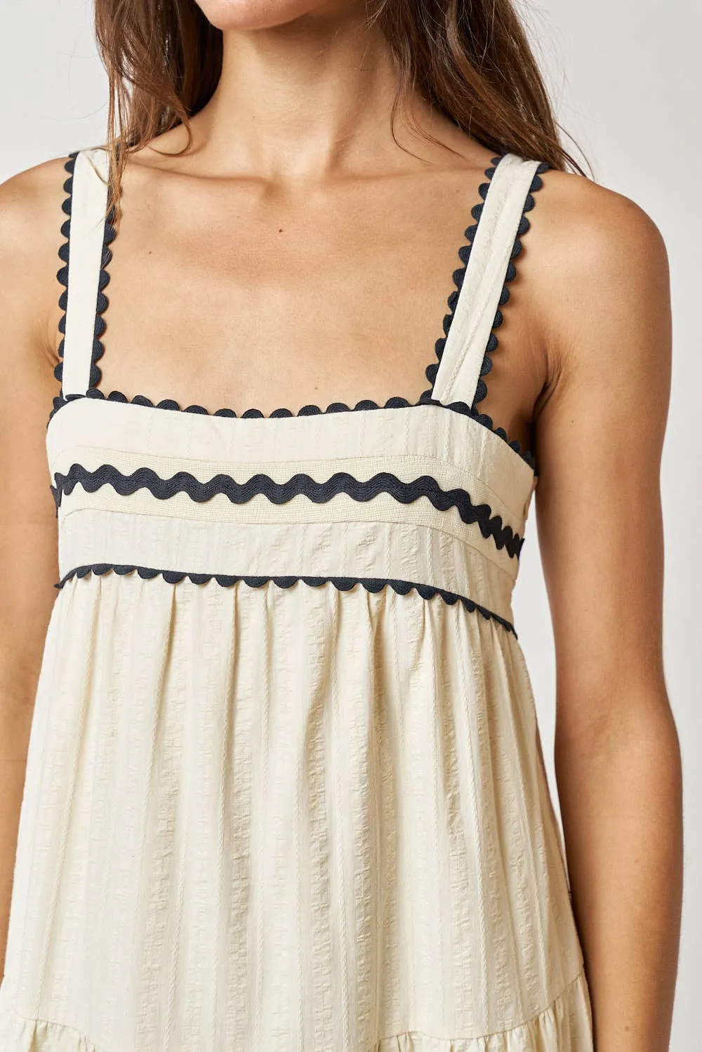Tiered Tan Maxi Dress