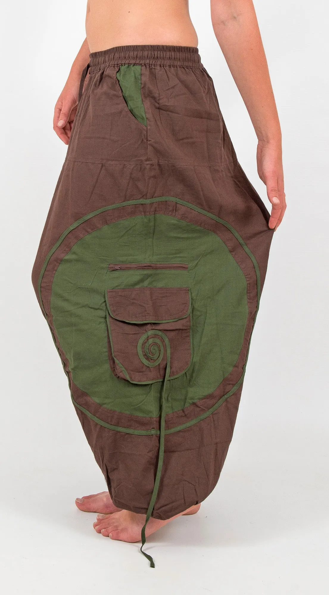 Unisex Spiral Harem Pants