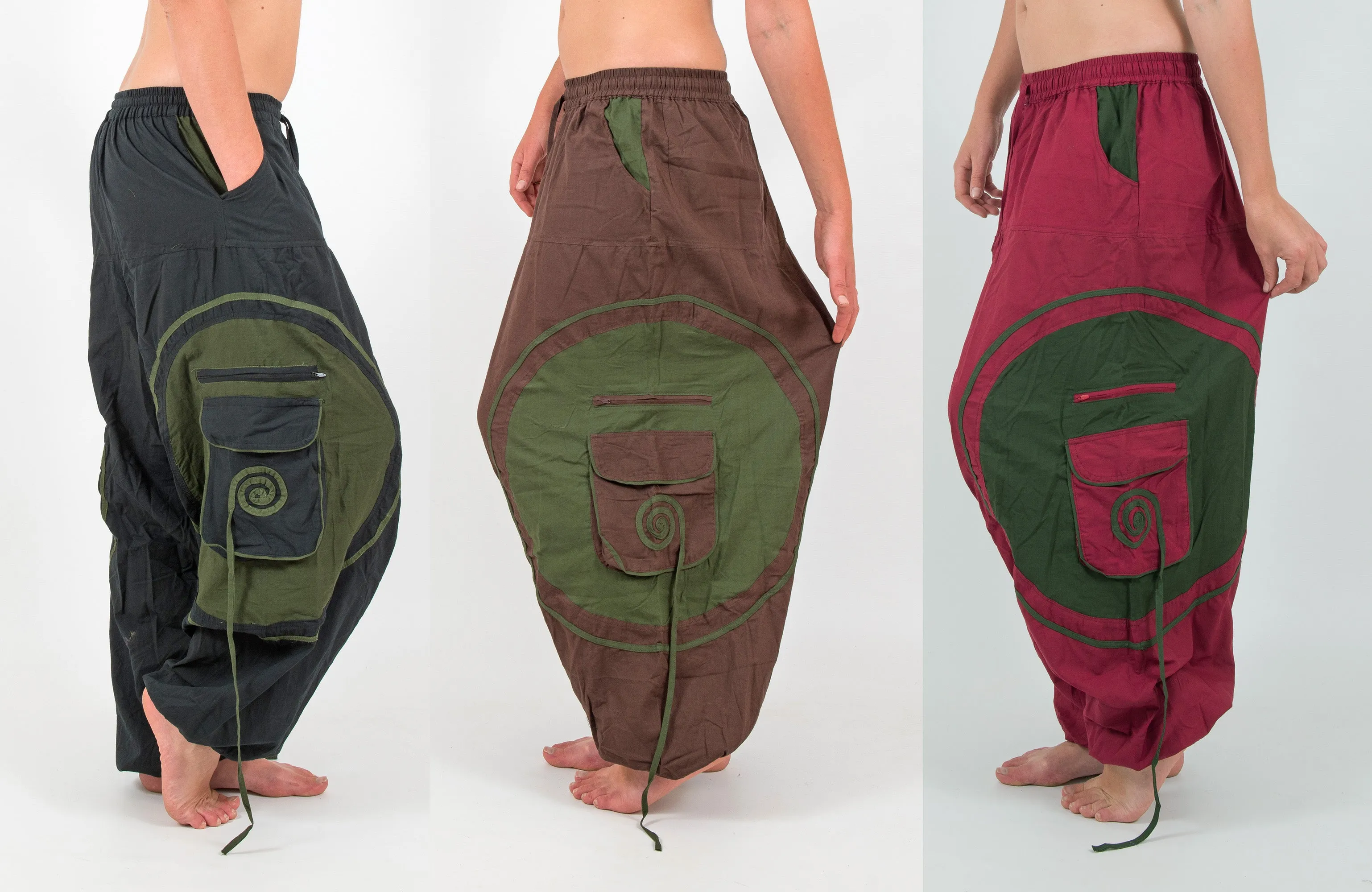 Unisex Spiral Harem Pants