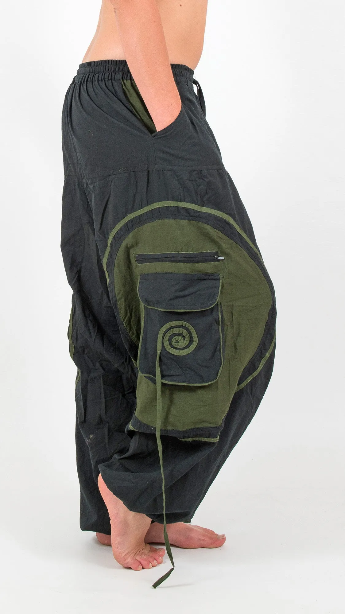 Unisex Spiral Harem Pants