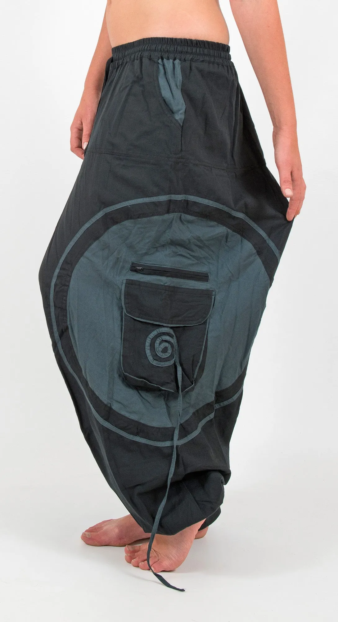 Unisex Spiral Harem Pants