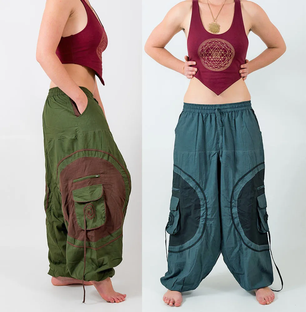 Unisex Spiral Harem Pants