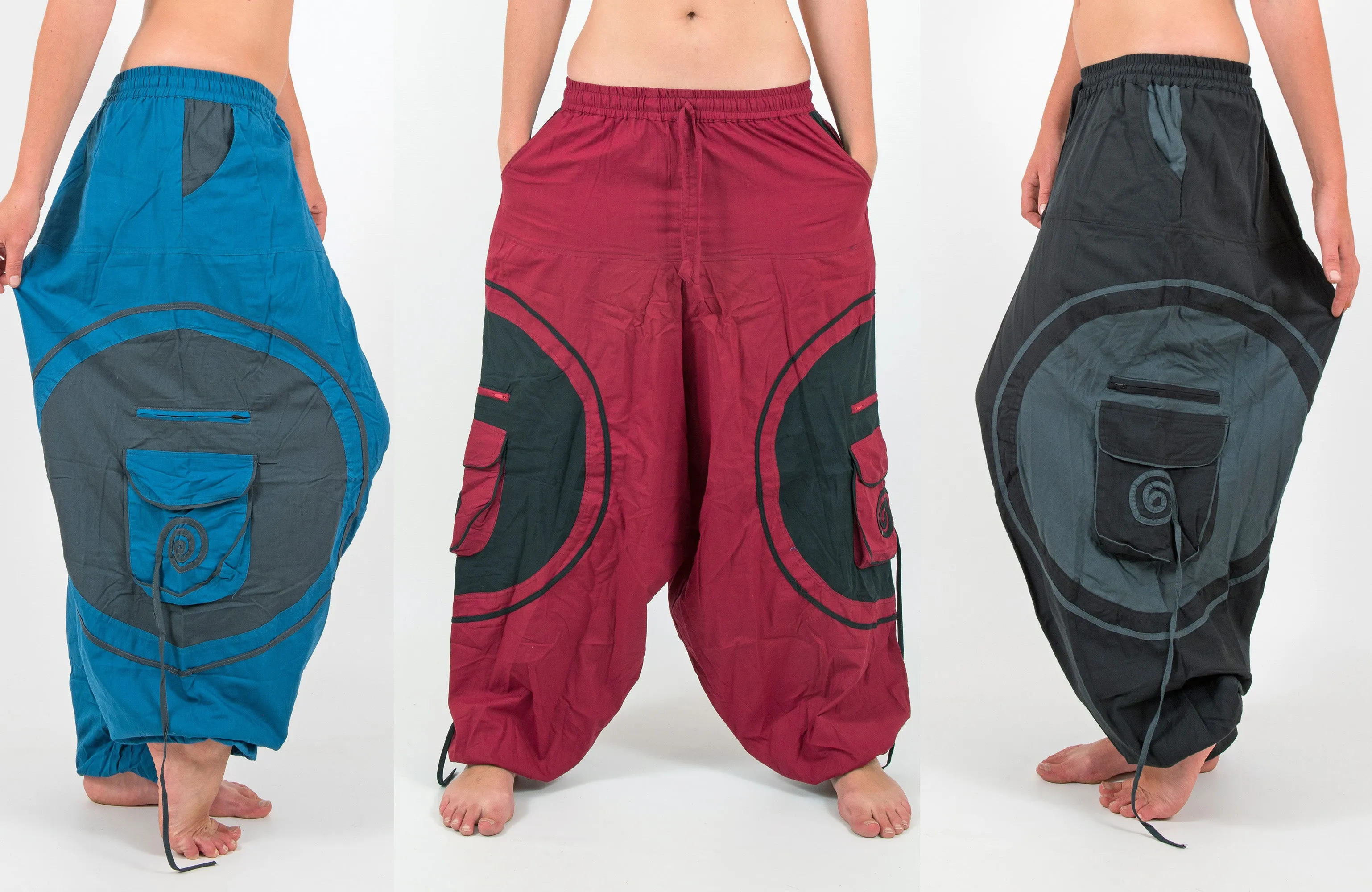 Unisex Spiral Harem Pants