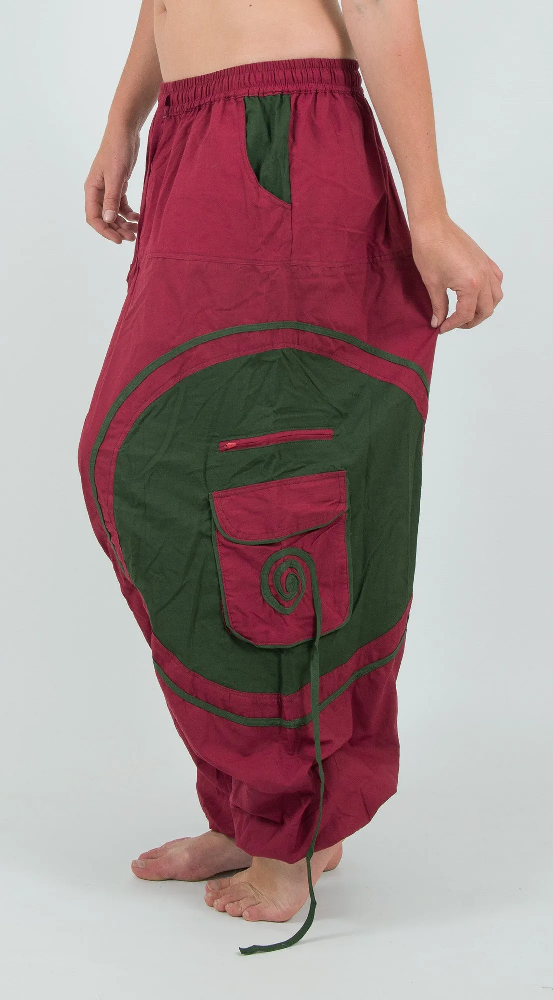 Unisex Spiral Harem Pants