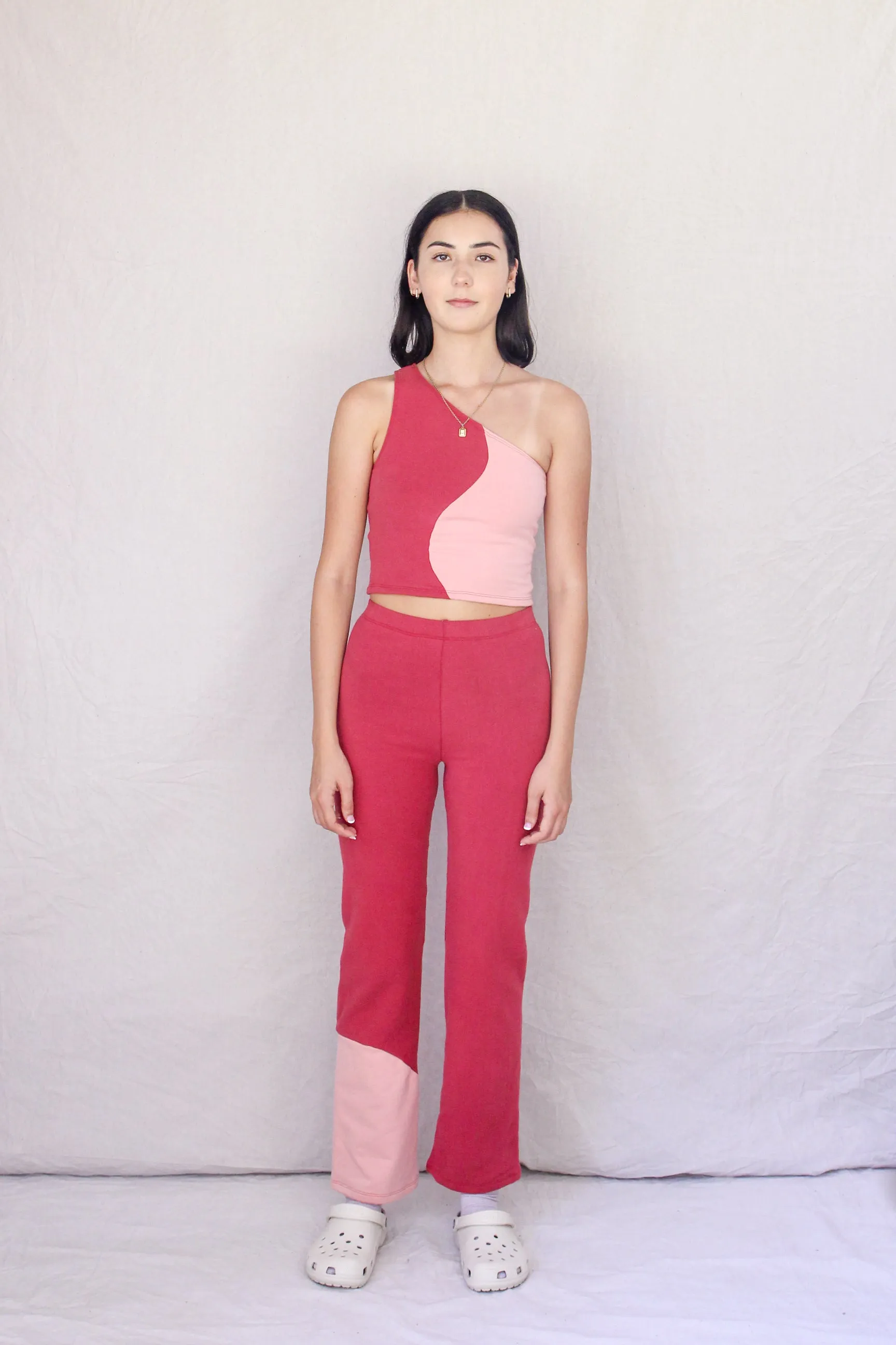 Wave Trousers- Raspberry