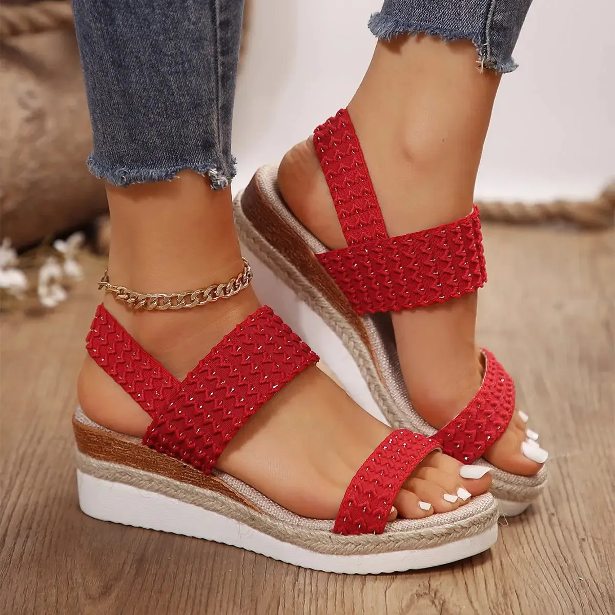 Wedge Sandals with Peep toe Shoes