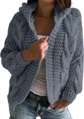 Women Oversized Cardigan Sweaters Trendy Casual Long Batwing Sleeve Warm Chunky Knit Soft Drape Open Front Winter Coats