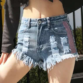 Women's Casual Ripped Shorts