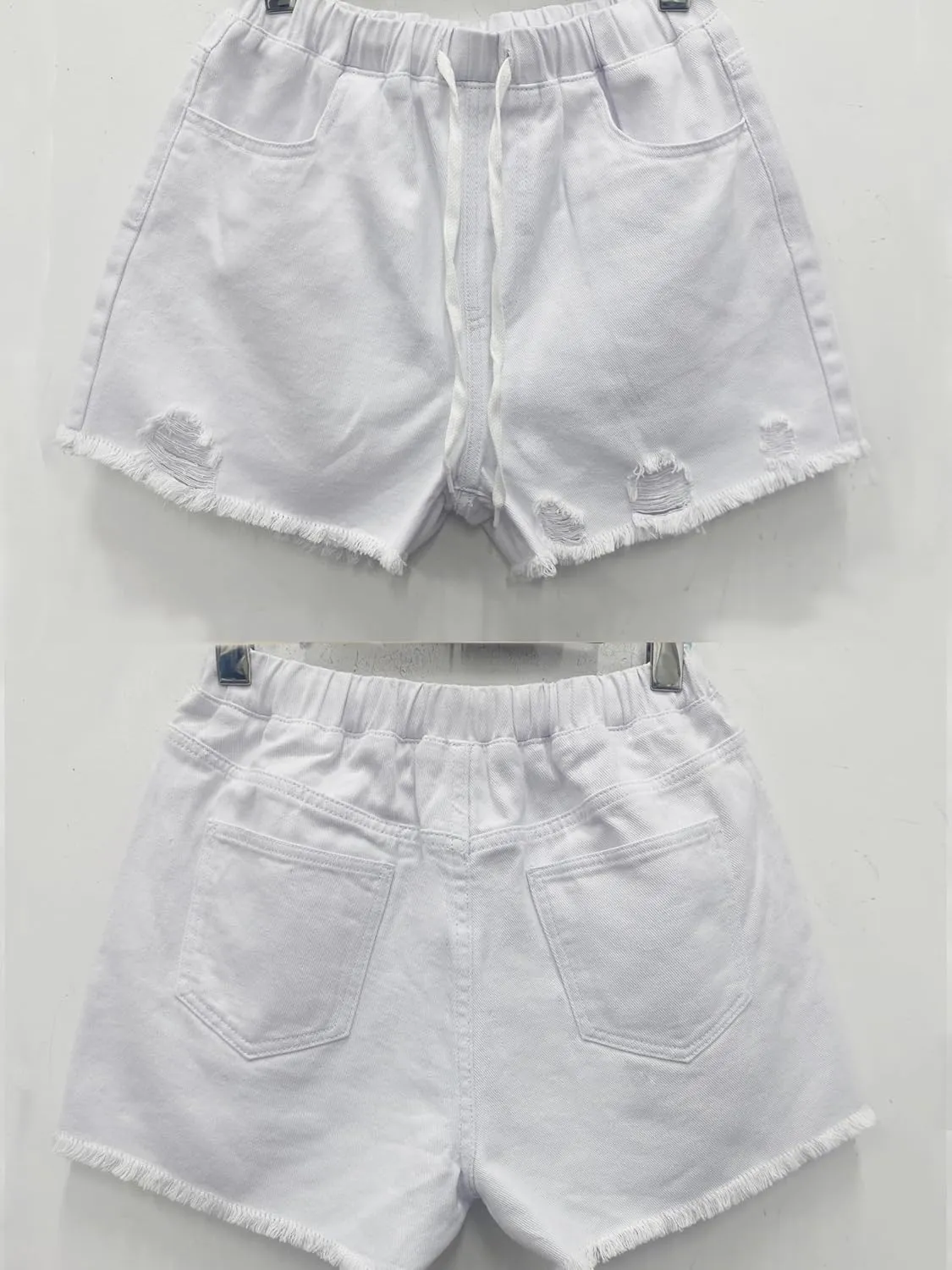 Womens High Waisted Jean Shorts Comfy Stretchy Workout Denim Shorts for Women