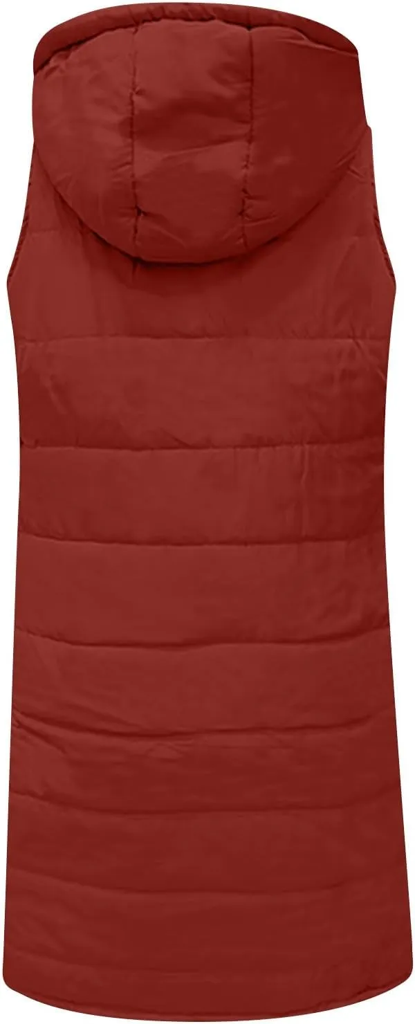 Women's Puffer Jacket Packable Quilted Lightweight Down Parka Plus Size Long Puffy Jacket Light Jacket With Hood