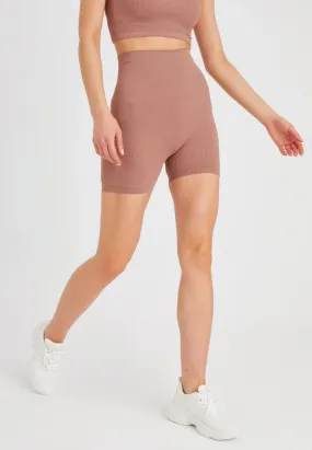Women's Seamless Sports Shorts brown