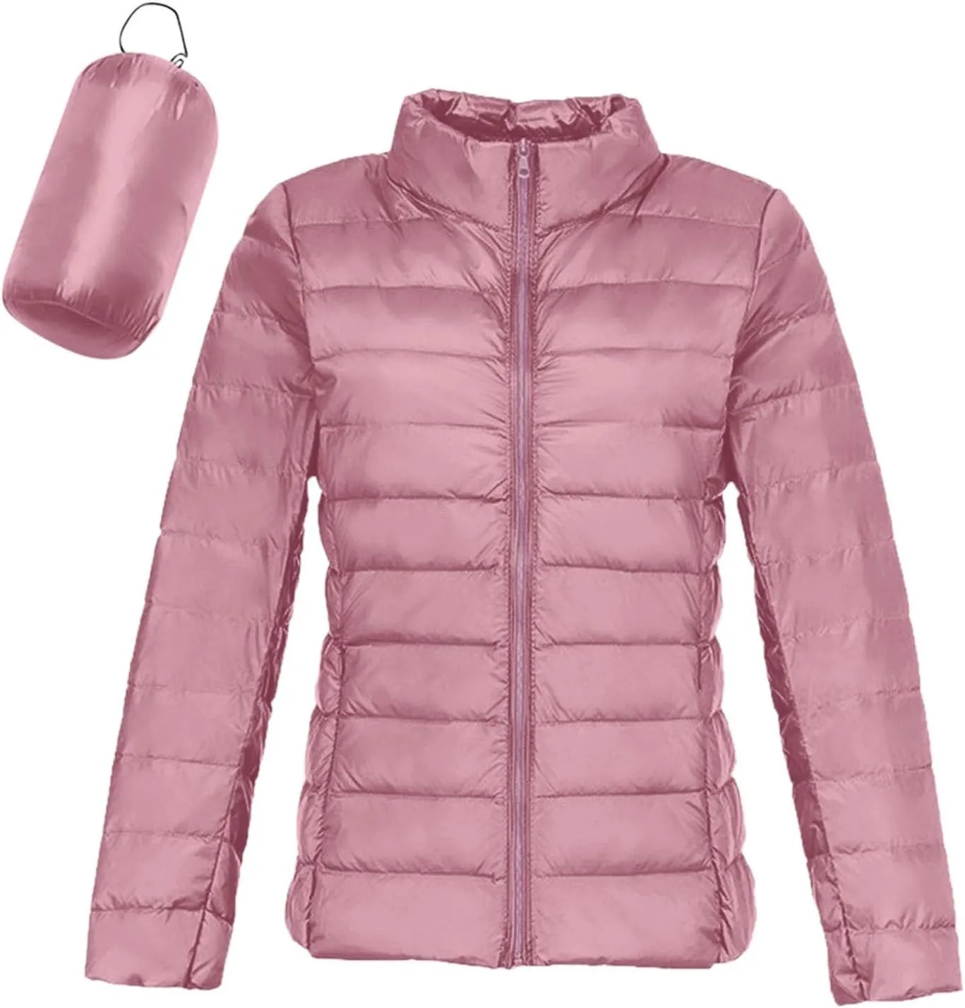 Women's Short Down Coats Packable Puffer Jacket Hooded Winter Ultra Light Quilted Winter Coats with Pockets Outerwear